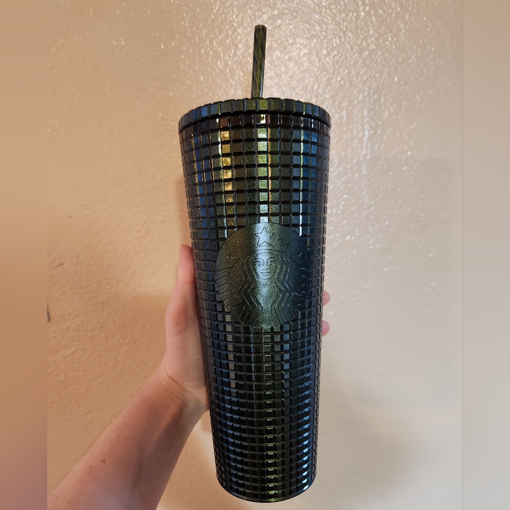 Starbucks Dark Green Grid Venti Tumbler